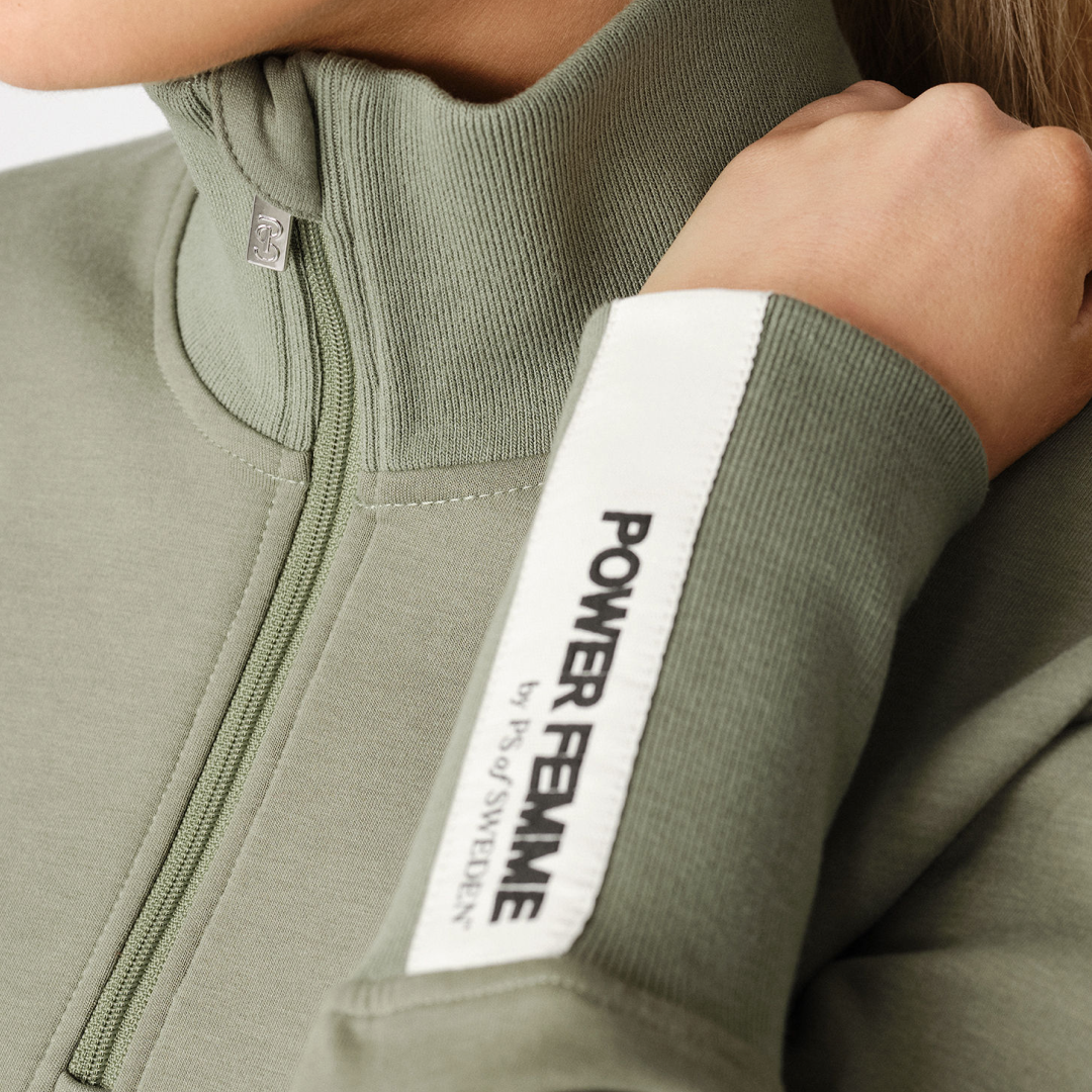 PS of Sweden Khaki Green Meya Mid Layer #colour_khaki-green