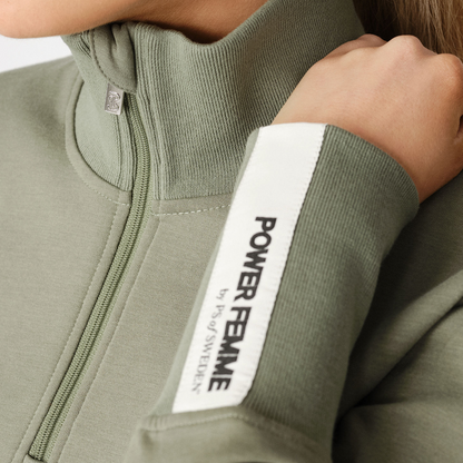 PS of Sweden Khaki Green Meya Mid Layer #colour_khaki-green