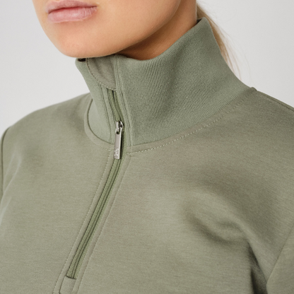 PS of Sweden Khaki Green Meya Mid Layer #colour_khaki-green