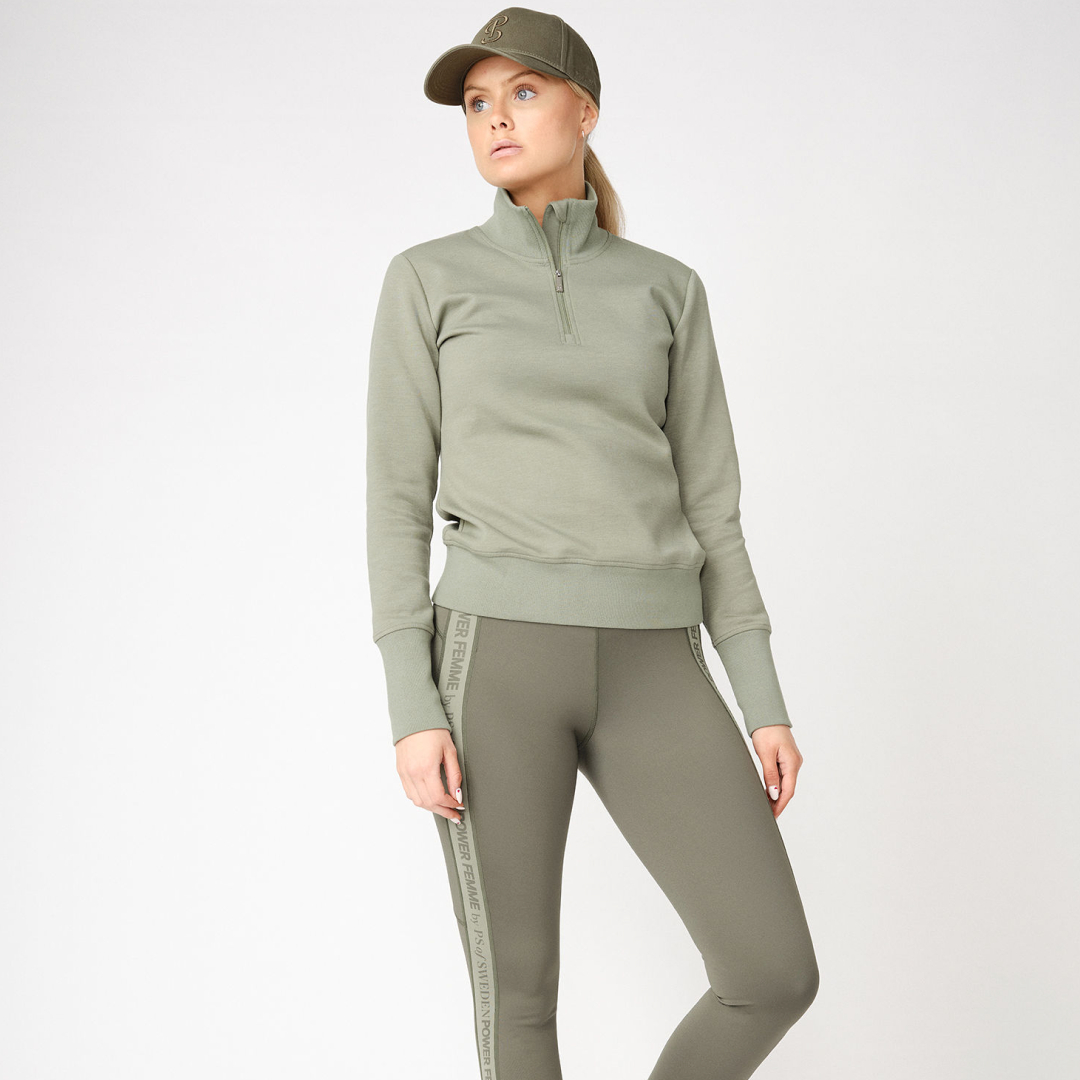 PS of Sweden Khaki Green Meya Mid Layer #colour_khaki-green