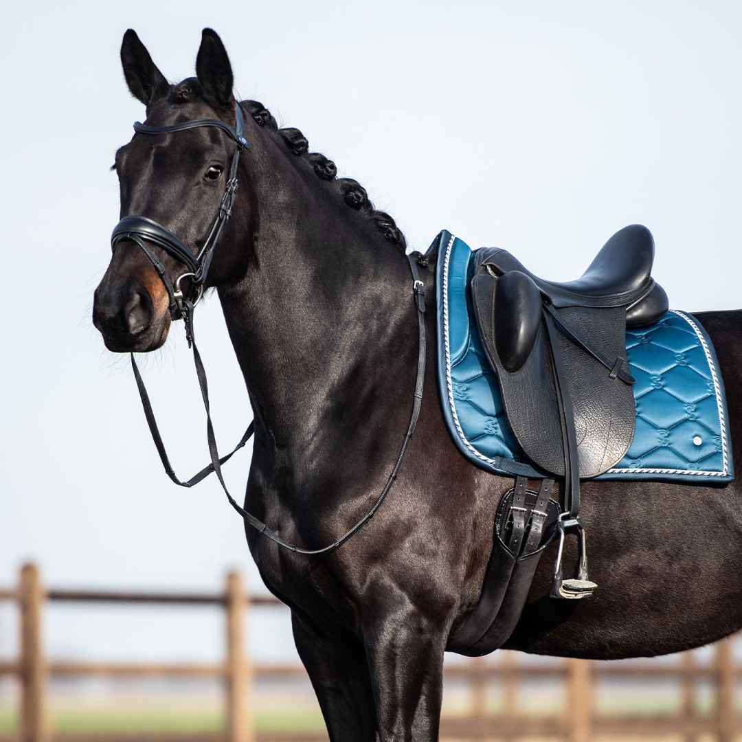 PS of Sweden Mirage Blue Signature Dressage Saddle Pad #colour_mirage-blue