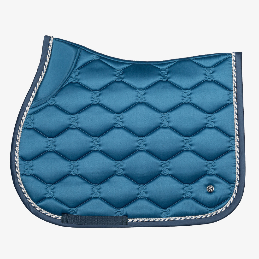 PS of Sweden Mirage Blue Signature Jump Saddle Pad #colour_mirage-blue