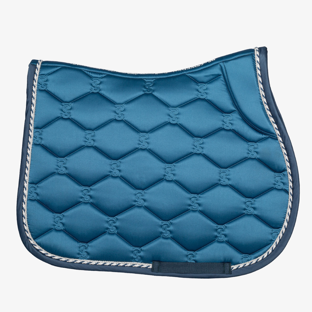 PS of Sweden Mirage Blue Signature Jump Saddle Pad #colour_mirage-blue