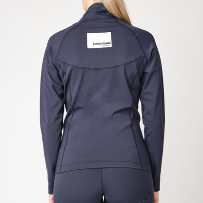 PS of Sweden Navy Tiffany Zip Sweater #colour_navy
