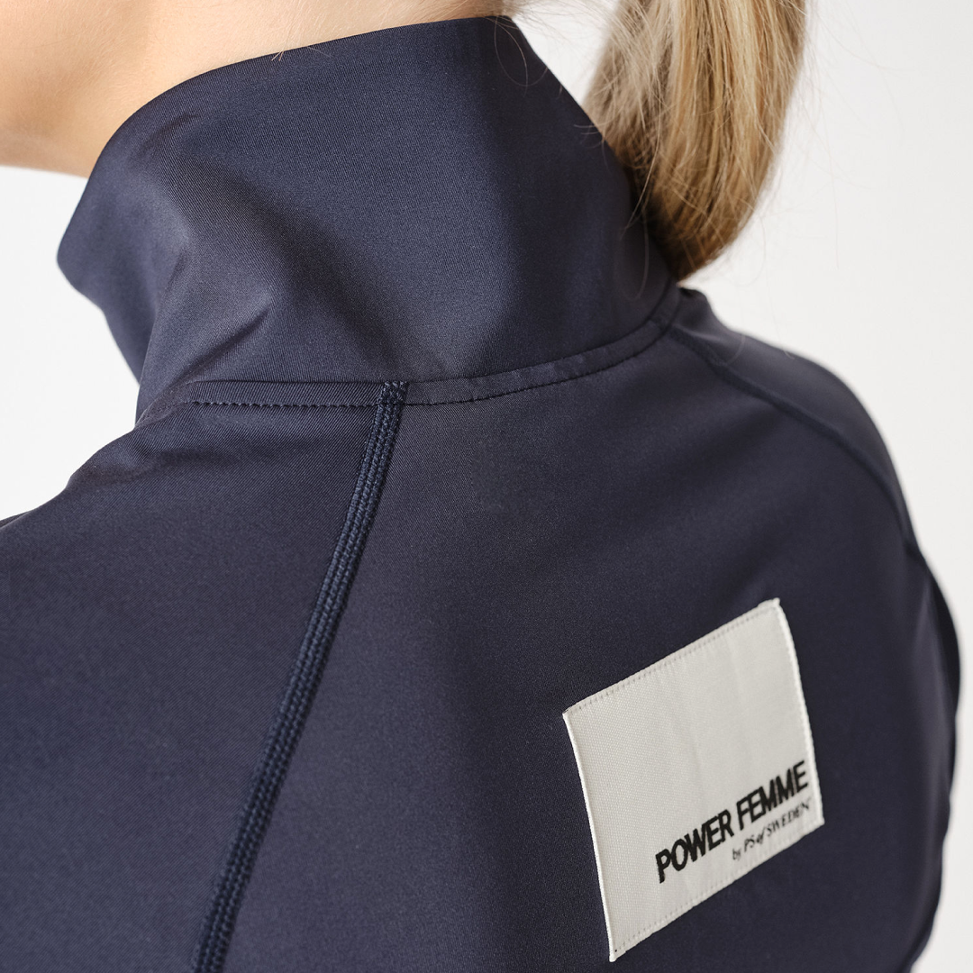 PS of Sweden Navy Tiffany Zip Sweater #colour_navy