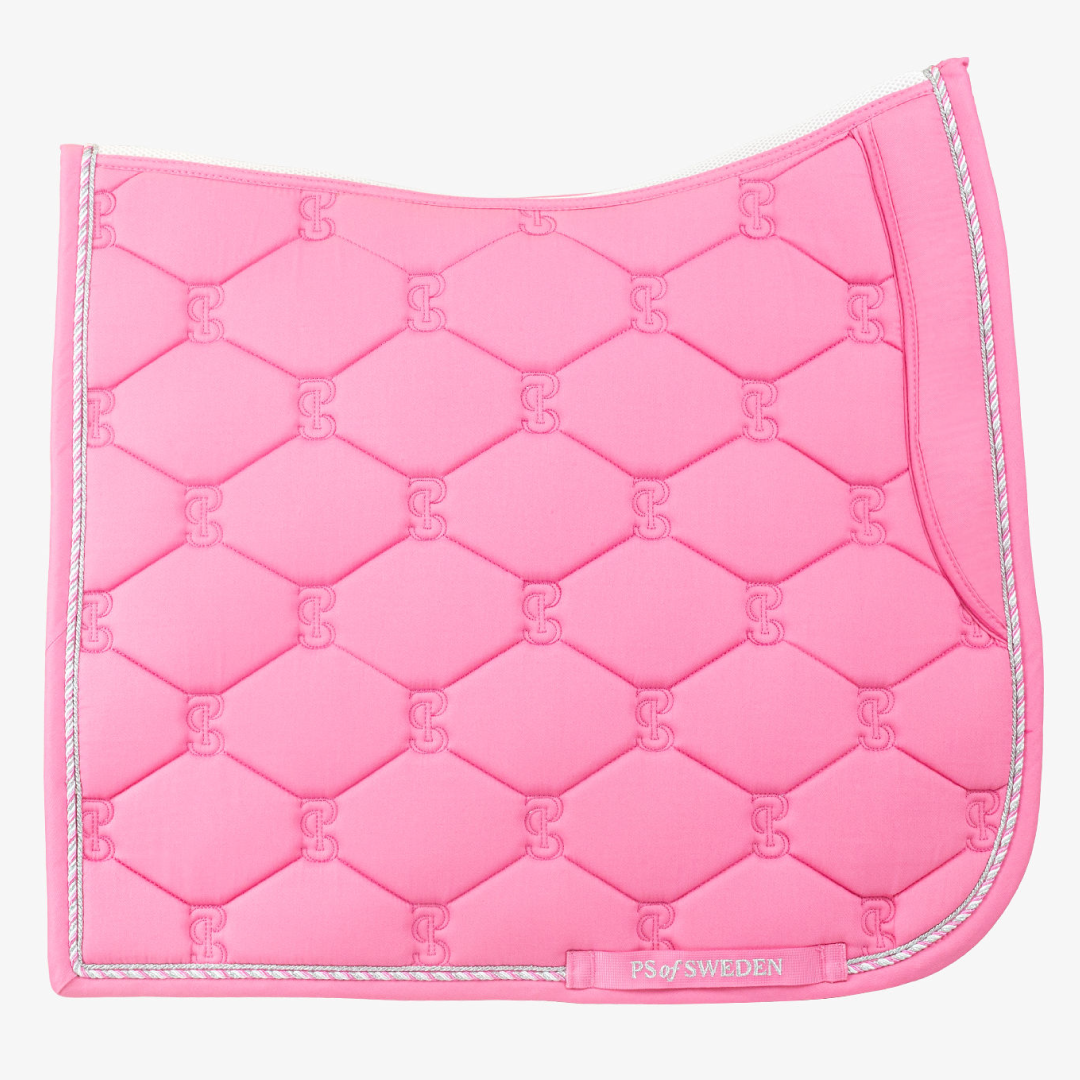 PS of Sweden Pink Cotton Signature Dressage Saddle Pad #colour_pink