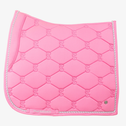 PS of Sweden Pink Cotton Signature Dressage Saddle Pad #colour_pink