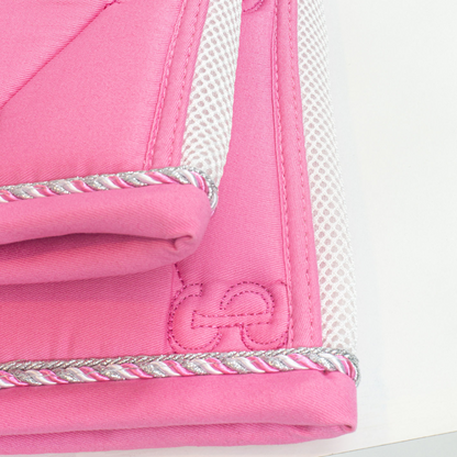 PS of Sweden Pink Cotton Signature Dressage Saddle Pad #colour_pink