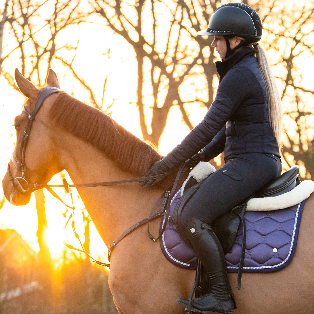PS of Sweden Purple Signature Jump Saddle Pad #colour_purple