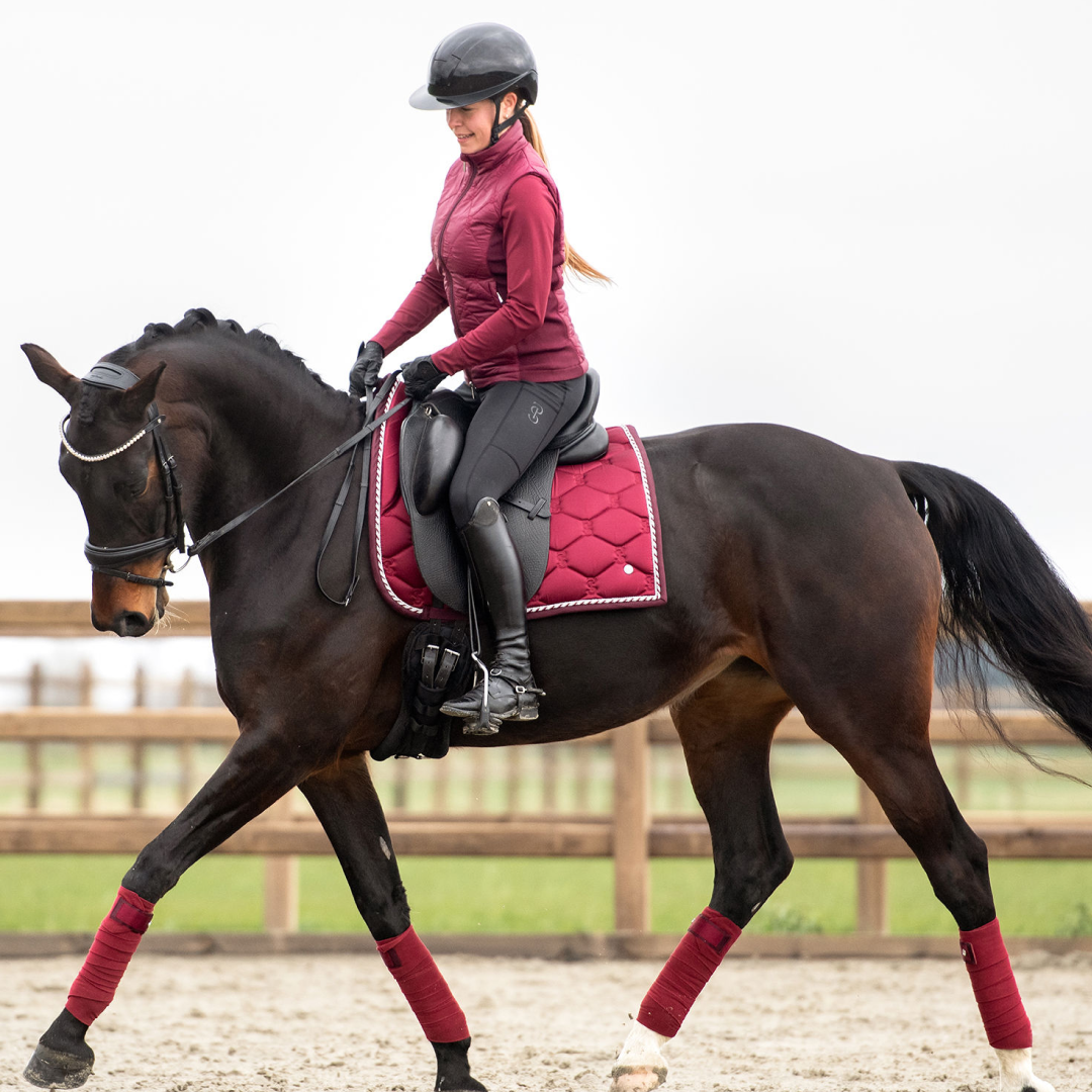 PS of Sweden Ruby Wine Signature Dressage Saddle Pad #colour_ruby-wine
