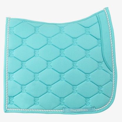 PS of Sweden Turquoise Cotton Signature Dressage Saddle Pad #colour_turquoise