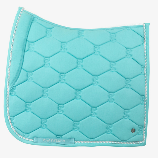 PS of Sweden Turquoise Cotton Signature Dressage Saddle Pad #colour_turquoise