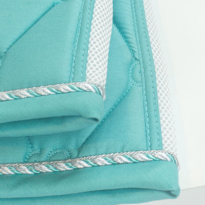 PS of Sweden Turquoise Cotton Signature Dressage Saddle Pad #colour_turquoise