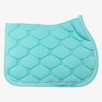 PS of Sweden Turquoise Cotton Signature Jump Saddle Pad #colour_turquoise