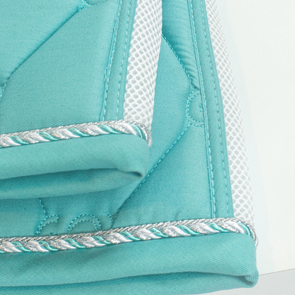 PS of Sweden Turquoise Cotton Signature Jump Saddle Pad #colour_turquoise