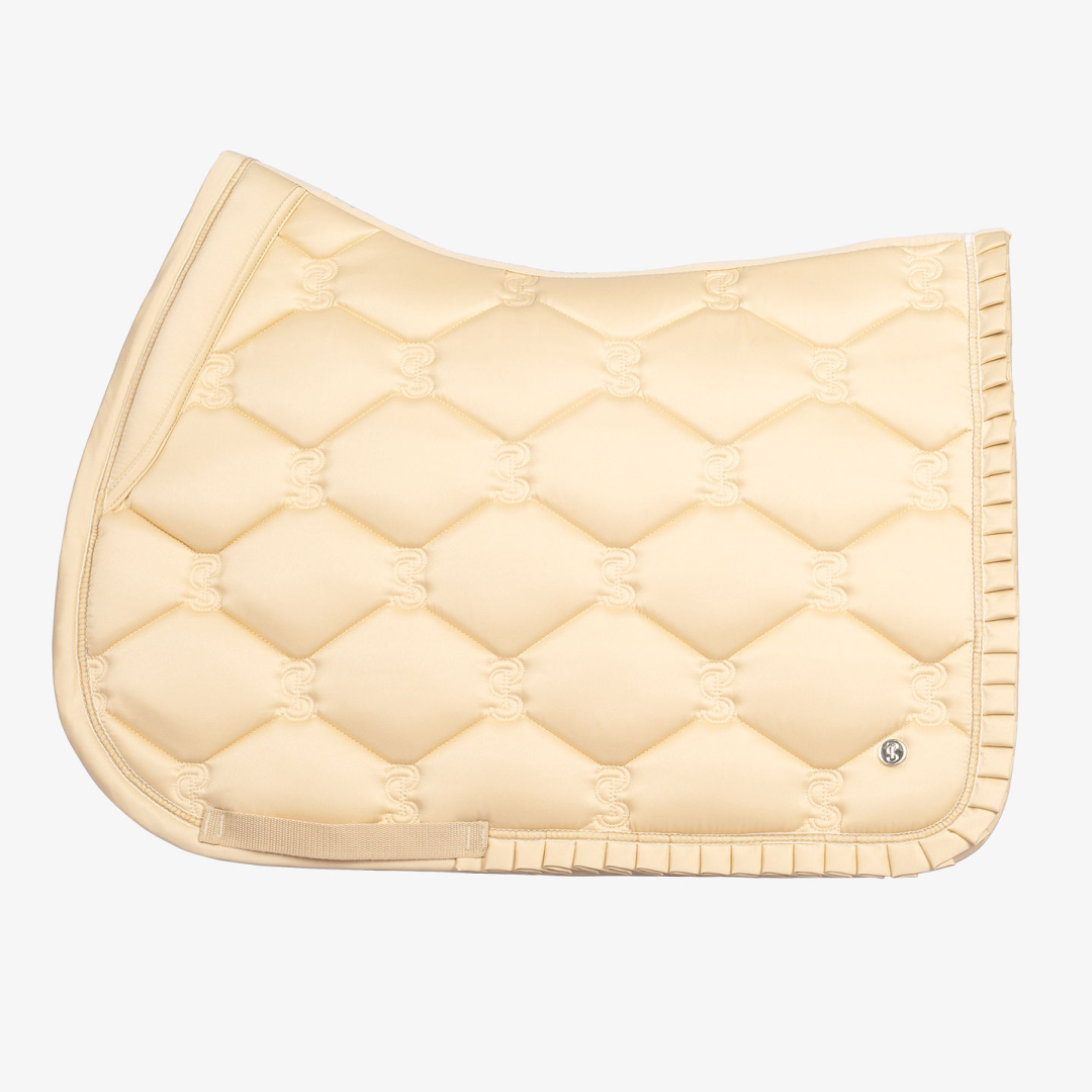 PS of Sweden Light Sand Ruffle Jump Saddle Pad #colour_light-sand