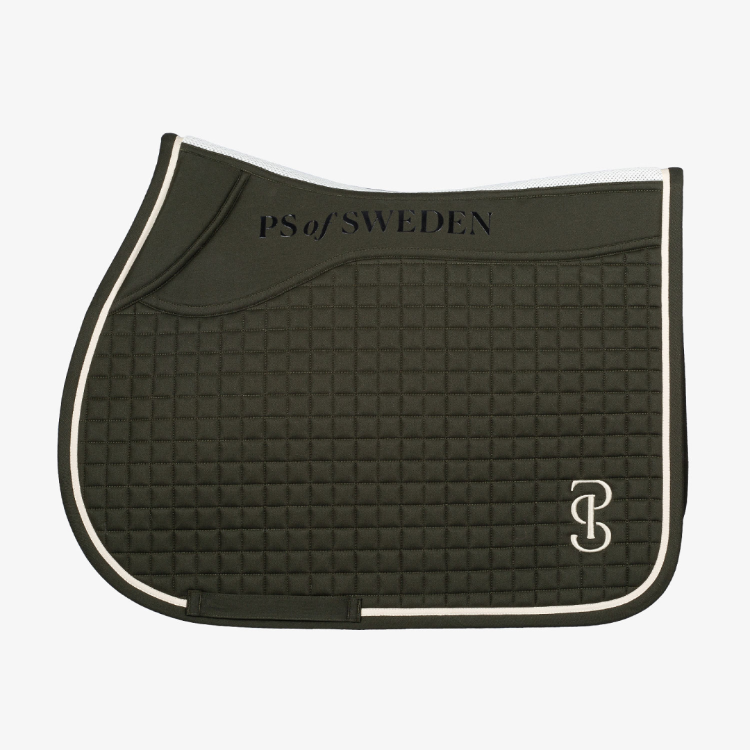 PS of Sweden Dark Green Elite Jump Saddle Pad #colour_dark-greena