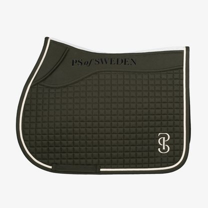 PS of Sweden Dark Green Elite Jump Saddle Pad #colour_dark-greena