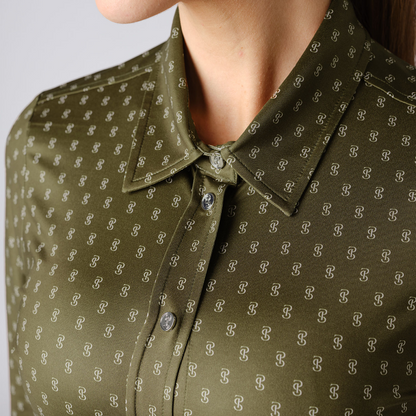 PS of Sweden Olive Estelle Long Sleeve Magic Shirt  #colour_olive