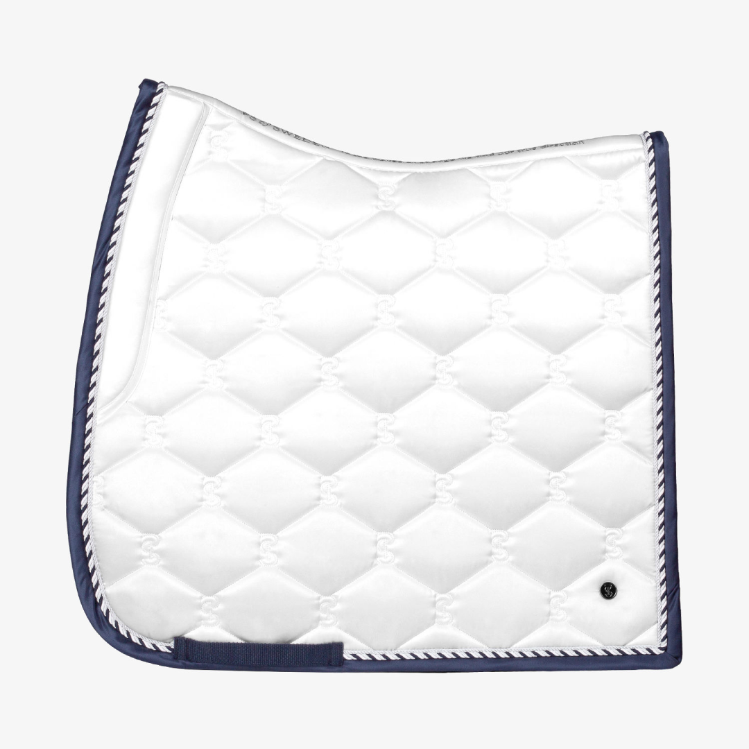 PS of Sweden White Signature Dressage Saddle Pad #colour_white