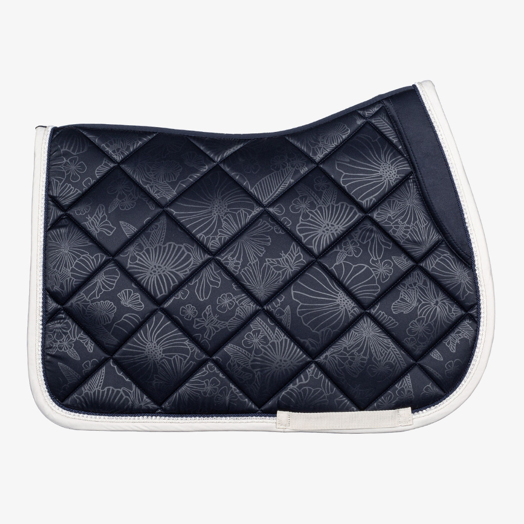 PS of Sweden Navy Floret Jump Saddle Pad #colour_navy