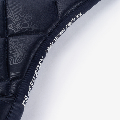 PS of Sweden Floret Navy Dressage Saddle Pad #colour_navy