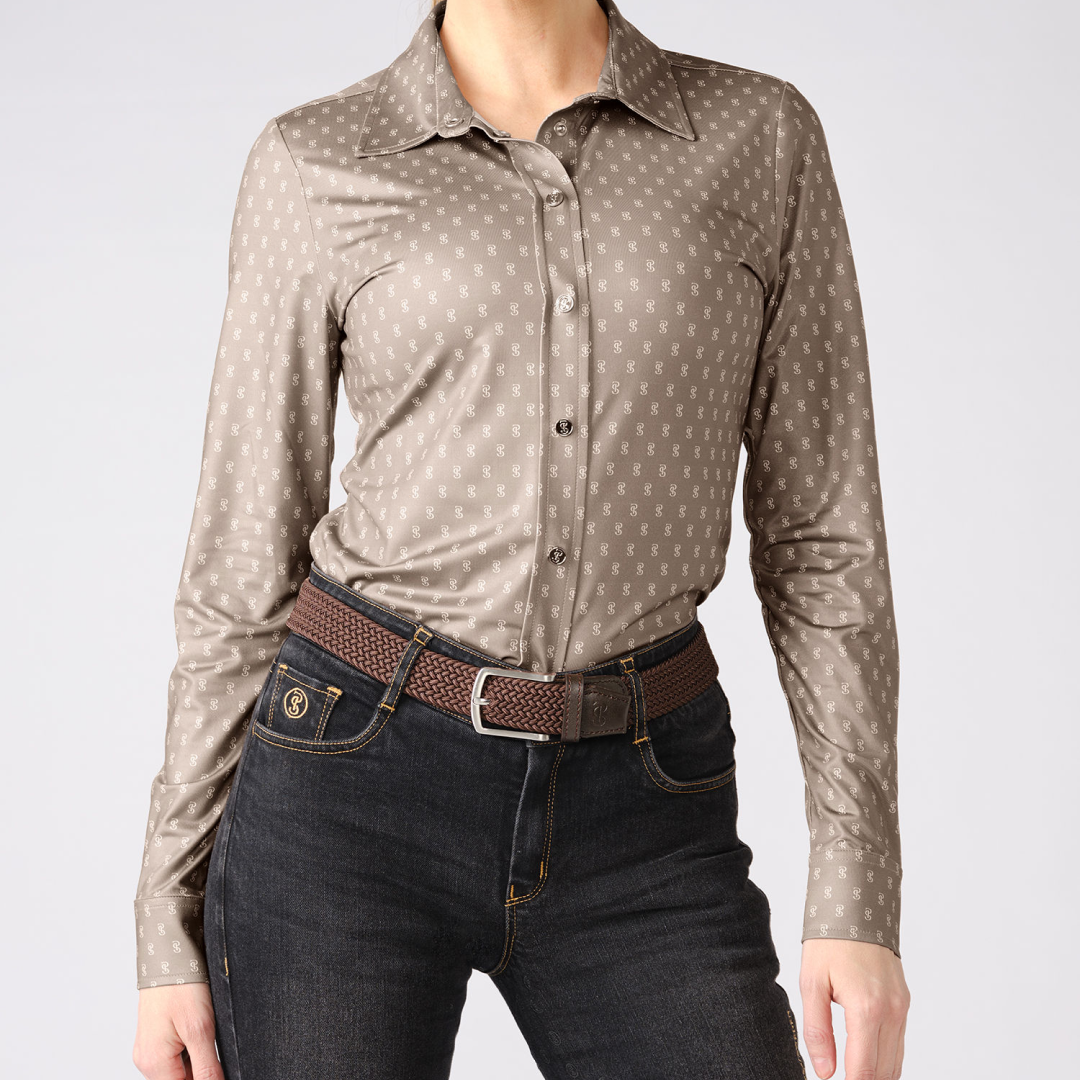 PS of Sweden Cappuccino Estelle Long Sleeve Magic Shirt  #colour_cappuccino 
