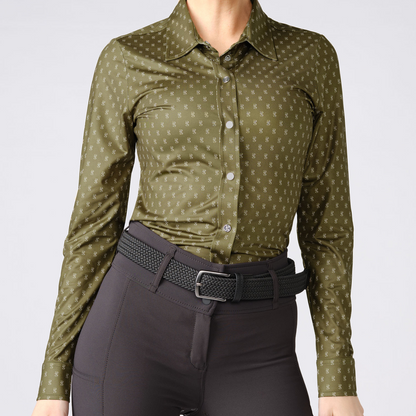 PS of Sweden Olive Estelle Long Sleeve Magic Shirt  #colour_olive