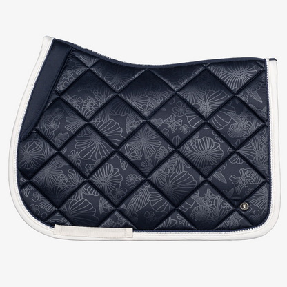PS of Sweden Navy Floret Jump Saddle Pad #colour_navy
