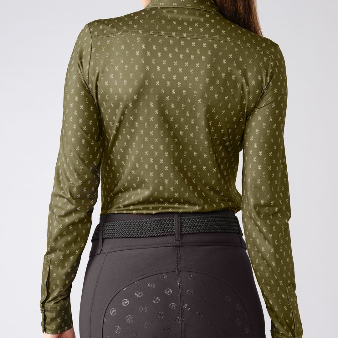 PS of Sweden Olive Estelle Long Sleeve Magic Shirt  #colour_olive