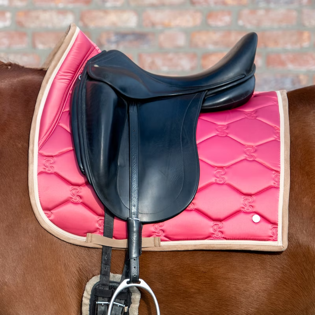 PS of Sweden Berry Pink Essential Dressage Saddle Pad #colour_berry-pink