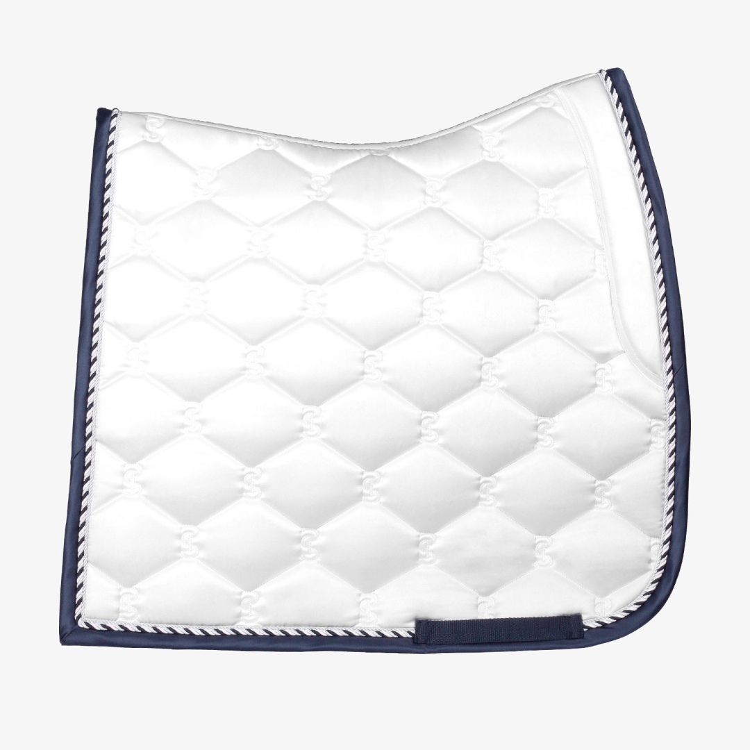 PS of Sweden White Signature Dressage Saddle Pad #colour_white