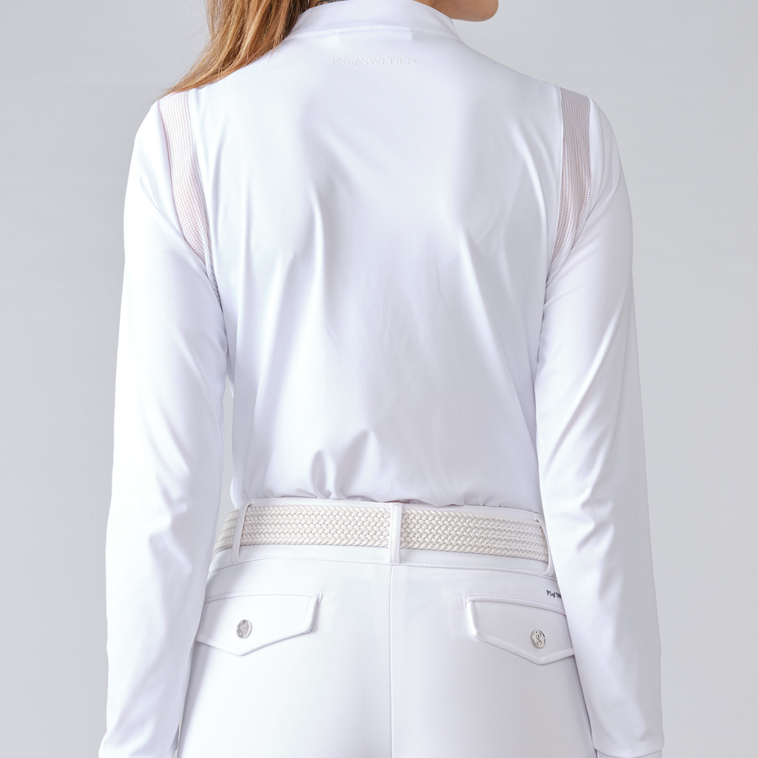 PS of Sweden White Madison Long Sleeve Competition Top #colour_white