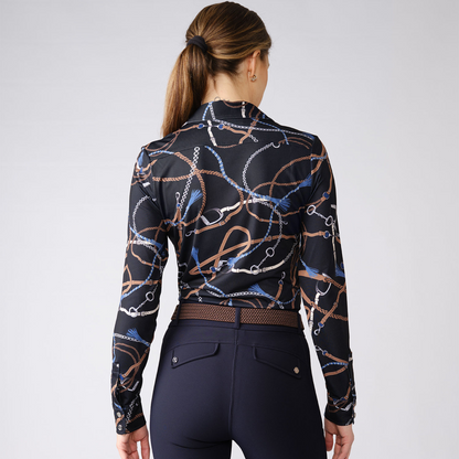 PS of Sweden Navy Estelle Long Sleeve Magic Shirt  #colour_navy