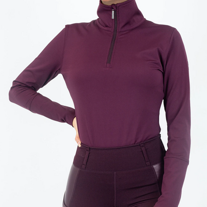 PS of Sweden Wine Grace Half-Zip Sweater #colour_wine