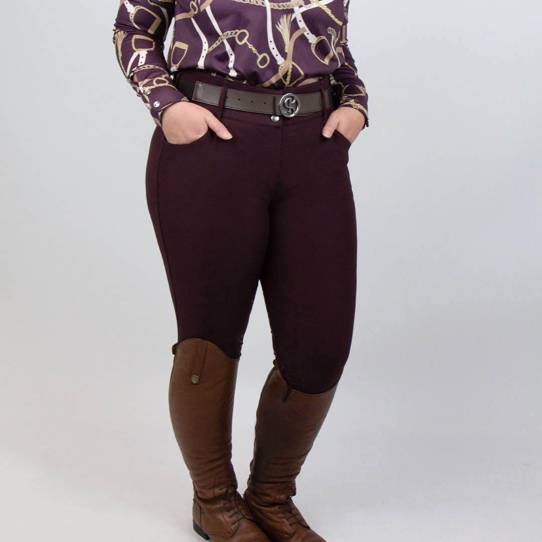 PS of Sweden Curvy Wine Jewel Breeches #colour_wine